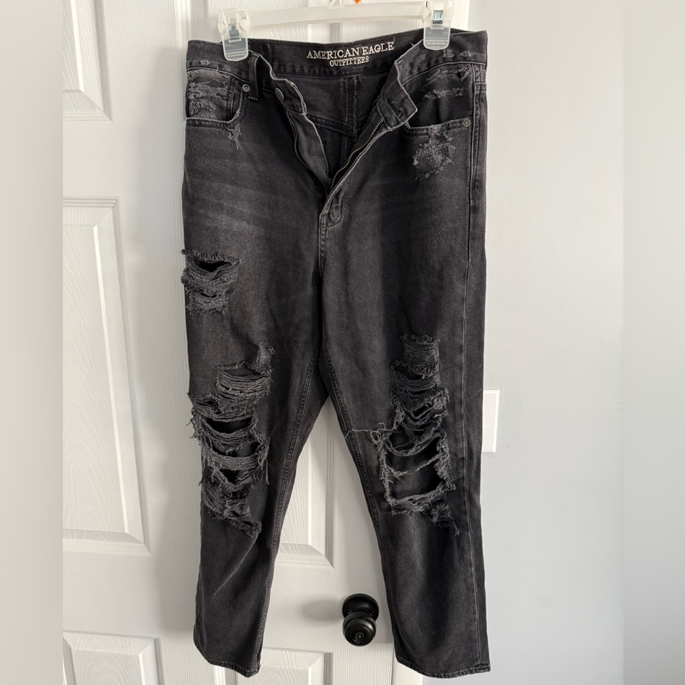 American Eagle Outfitters Charcoal Mom Jeans